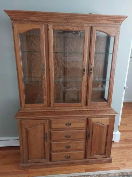 Photo of free Solid oak China cabinet (West Haven) #1