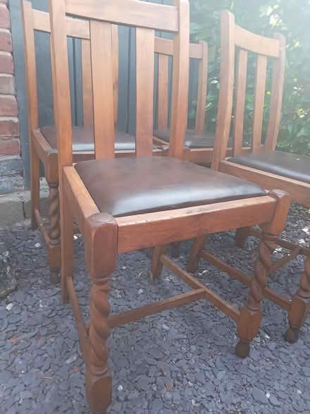 Photo of free Oak Barley twist chairs (Neston CH64) #2
