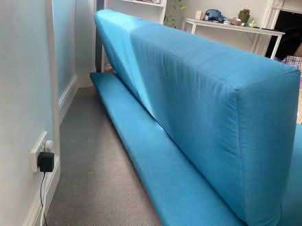 Photo of free John Lewis blue sofa bed (West Brompton SW6) #2