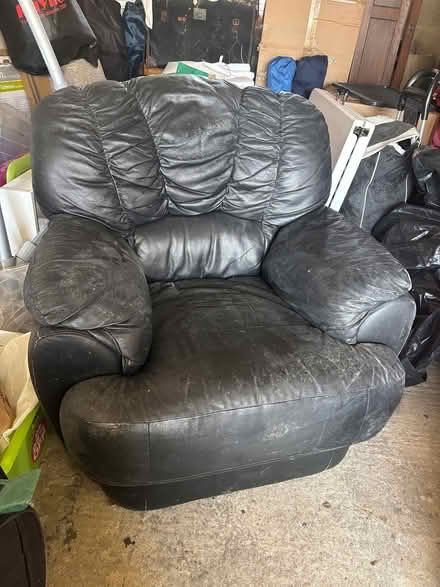 Photo of free leather armchairs (Trowbridge BA14 9) #2