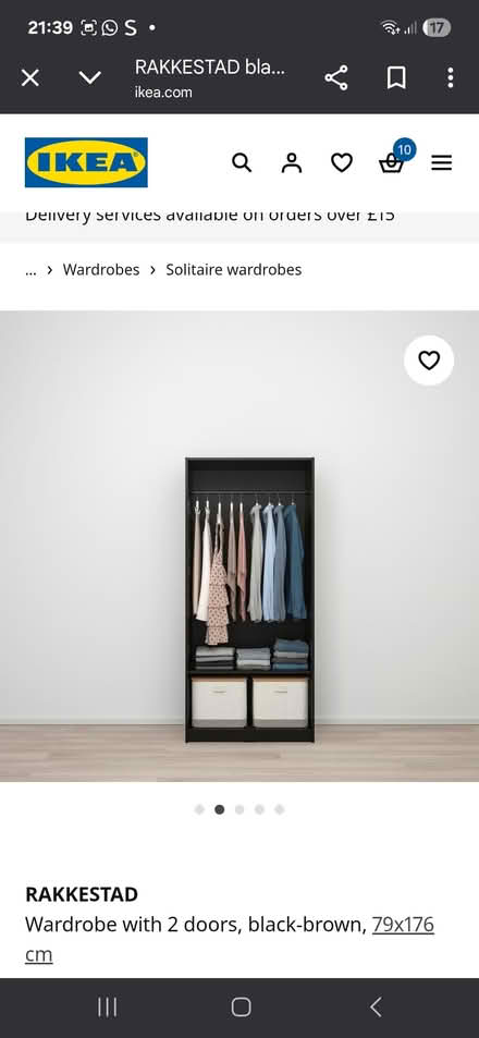 Photo of free Black wardrobe (Derby Littleover DE23) #3
