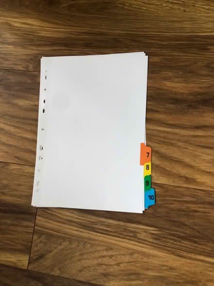 Photo of free Folder dividers (Richmond TW1) #1