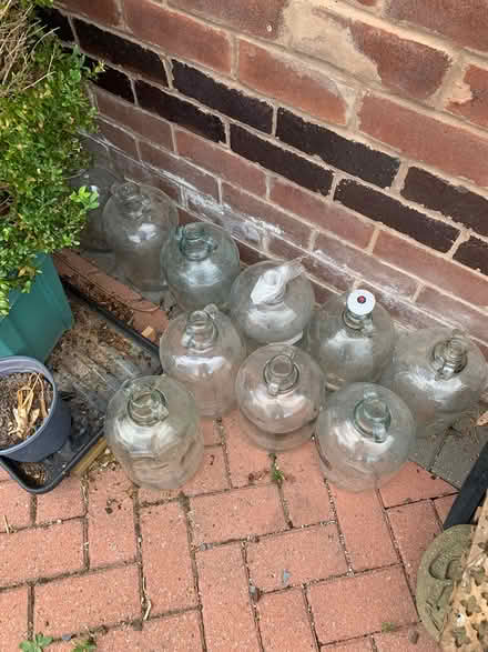 Photo of free 10 demijohns and 50 wine bottles (Hackenthorpe S12 4QF) #1