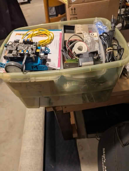 Photo of free Tub of electronics hobby stuff (Town Center) #1