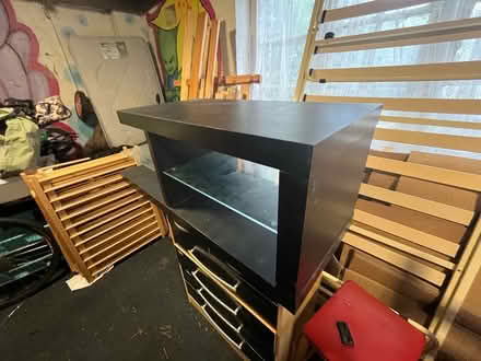Photo of free Black and glass TV stand (SG6) #2