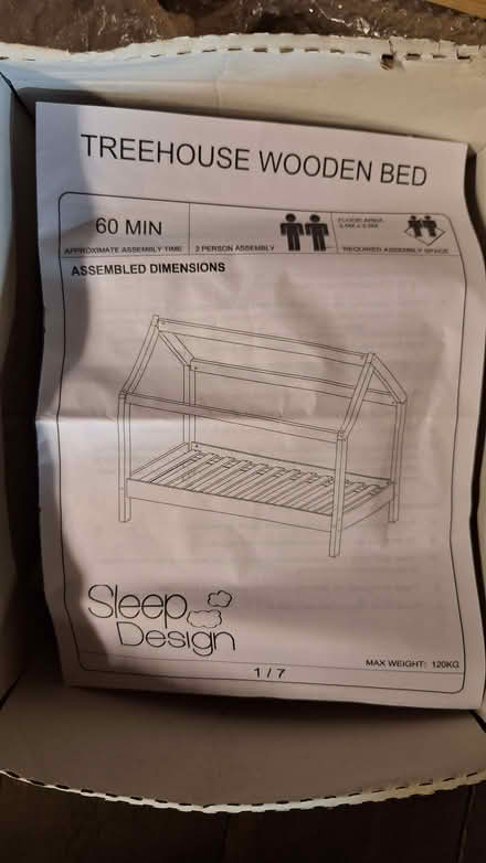 Photo of free Kids single bed frame - House shape - Pine wood (Tufnell Park N7) #3