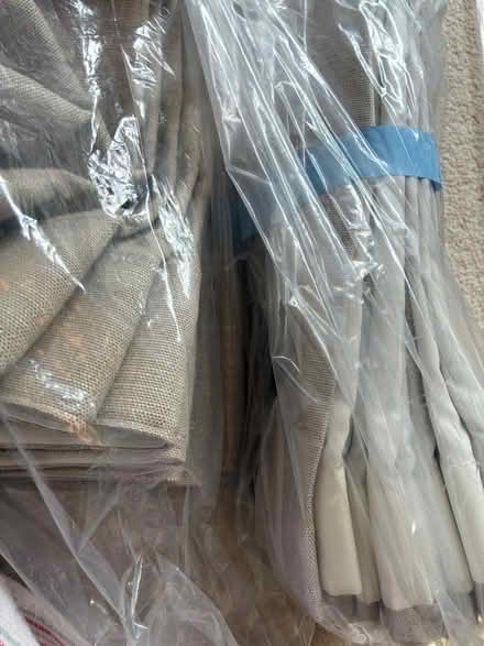 Photo of free linen-effect lined curtains L:210cm (Cambridge CB2) #1