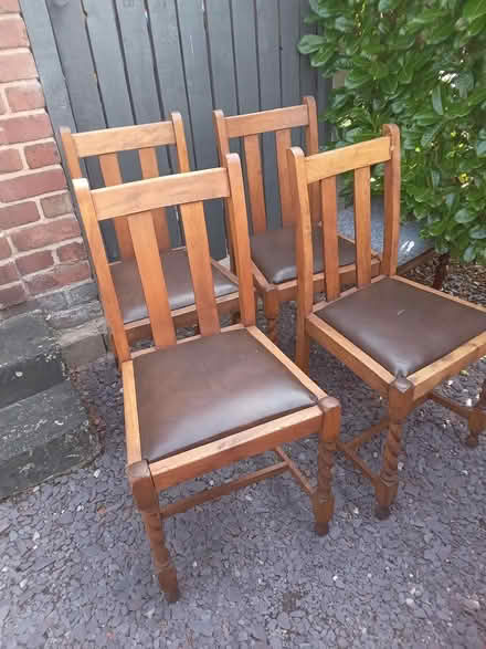 Photo of free Oak Barley twist chairs (Neston CH64) #1
