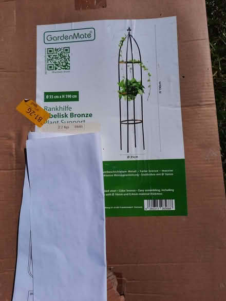 Photo of free Bronze plant support obelisk (Butetown CF10) #2