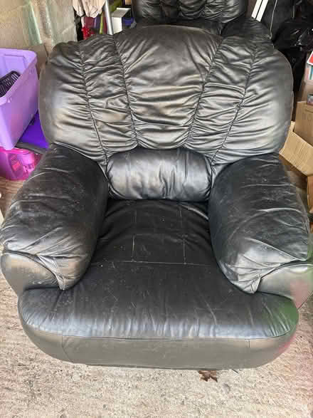 Photo of free leather armchairs (Trowbridge BA14 9) #1