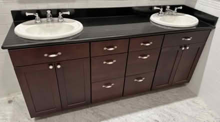 Photo of free Two 39" Bathroom Vanities w/Countertop, Sinks and Faucets (Boyds 20841) #3