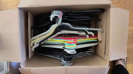 Photo of free Box of hangers (Claverton) #1