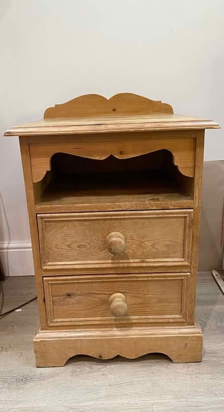 Photo of free Small bed table with drawers (N16) #1