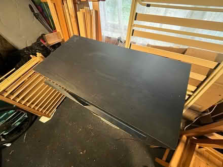 Photo of free Black and glass TV stand (SG6) #3