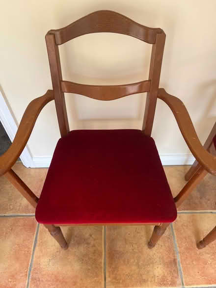 Photo of free Two Carver Chairs With Red Seats (IG6) #2