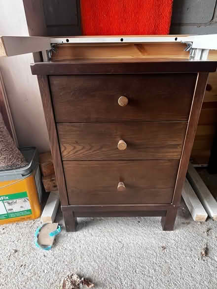 Photo of free Dark oak 3 drawer unit (PR7 7JY) #1
