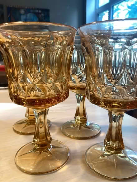 Photo of free amber glass goblets (leslieville/little india) #2