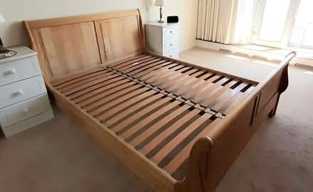 Photo of free "Sleigh style" Bed Frame: Kingsize (Prince of Wales Steps TQ1) #1