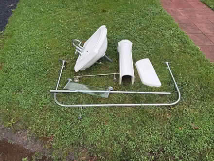 Photo of free Kohler pedestal sink/faucet, etc (Barrington RI) #1