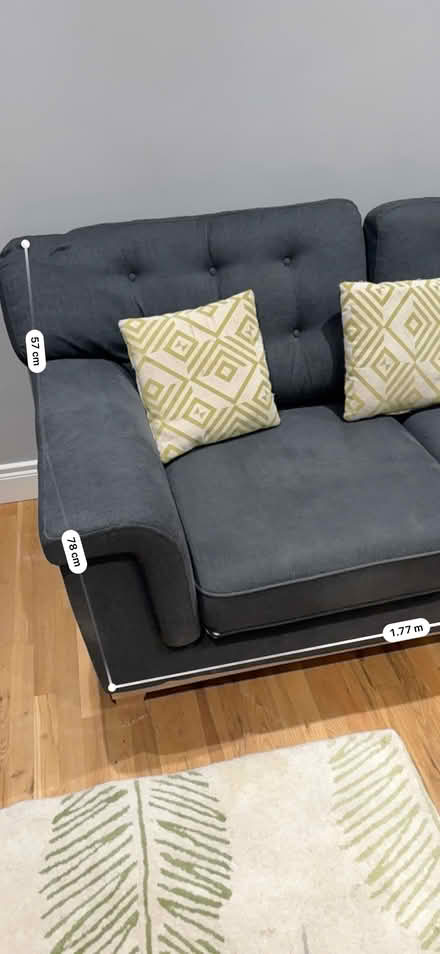 Photo of free 2 x 3 Seater Grey sofa (D15 F6Y9) #1