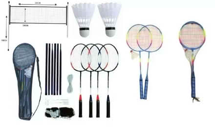 Photo of Badminton set: rackets, shuttlecock and net (Clitheroe BB7) #1