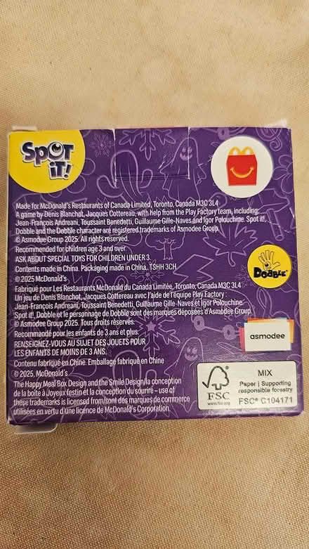 Photo of Spot it McDonald's Happy Meal Toy (Campbellville, ON) #2