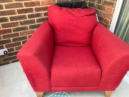 Photo of free 2 red armchairs (Barns Green RH13) #1
