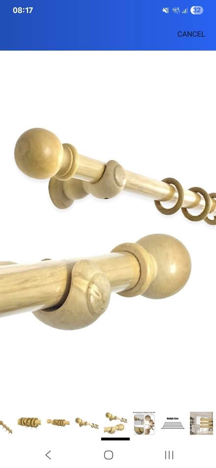 Photo of free 2 x 120cm natural wood curtain pole (Brighton, BN2) #3