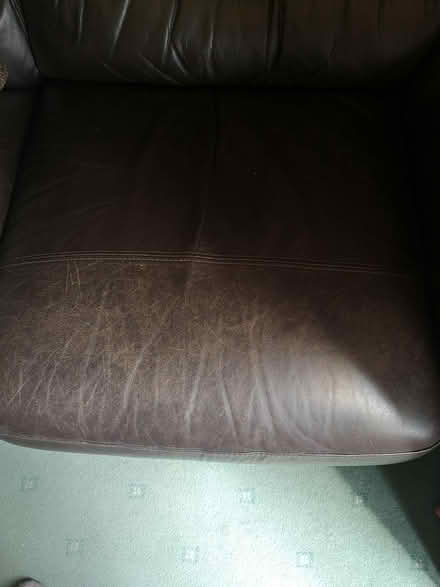 Photo of free Sofas - 2 large brown leather (Bolton BL5) #3