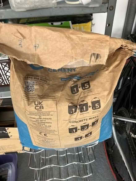 Photo of free Almost full bag of cement (opened recently) (Cheadle Hulme SK8) #3
