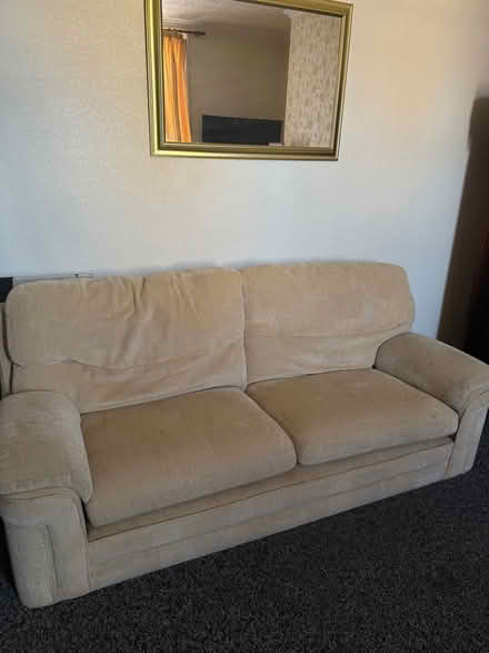 Photo of free 2 Seater Beige Sofa (St Anne's on the Sea FY8) #1