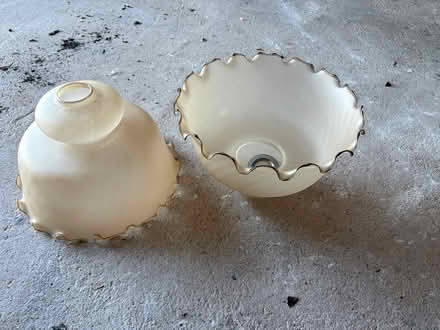 Photo of free Pair Glass ceiling lampshades (St Marychurch, Torquay) #1