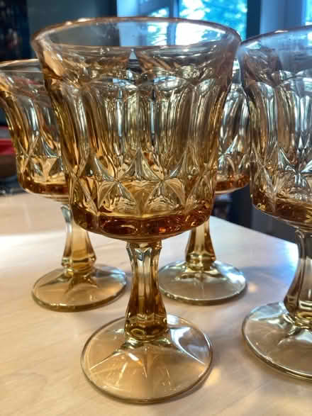 Photo of free amber glass goblets (leslieville/little india) #1