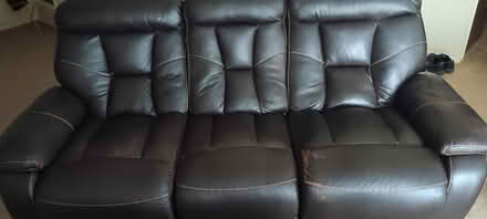Photo of free Double recliner couch (Tollis Pkwy off Broadview Rd) #2