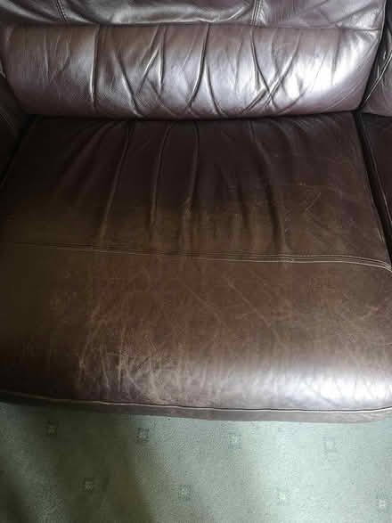 Photo of free Sofas - 2 large brown leather (Bolton BL5) #4