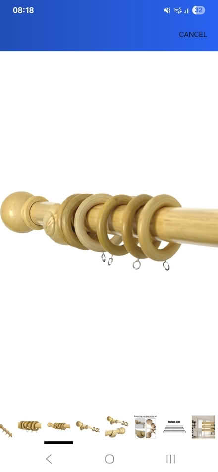 Photo of free 2 x 120cm natural wood curtain pole (Brighton, BN2) #1