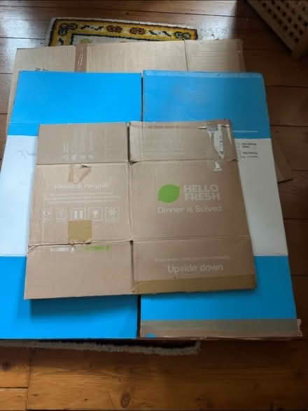 Photo of free 6 or 7 cardboard boxes suitable for house move packing. (Knowsley L34) #1