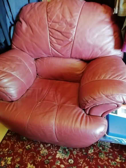 Photo of free Red Leather Armchair (Blakenall WS3) #1