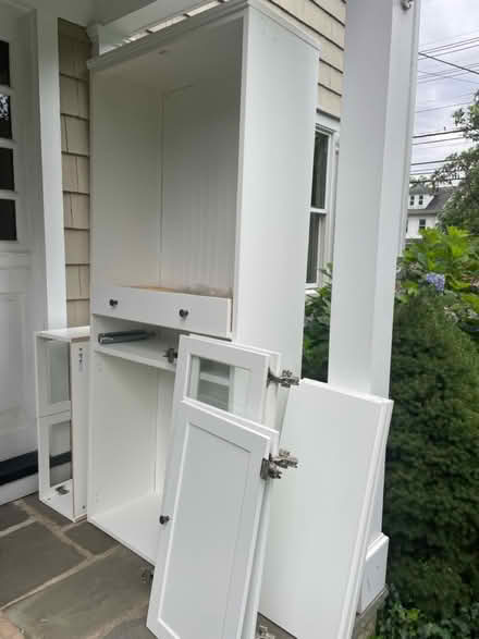 Photo of free Display cabinet white (Harrison St in Princeton, NJ) #2