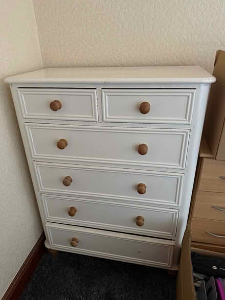 Photo of free White Wooden Chest of Drawers (St Anne's on the Sea FY8) #1