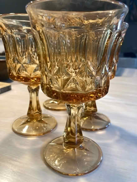 Photo of free amber glass goblets (leslieville/little india) #3