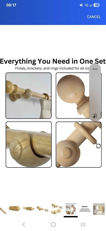 Photo of free 2 x 120cm natural wood curtain pole (Brighton, BN2) #4