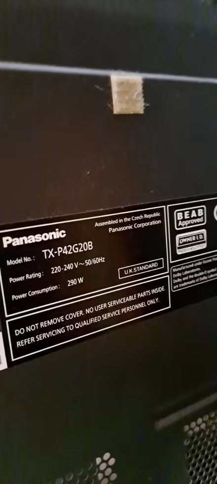 Photo of free Panasonic 42" tv (CR0) #2