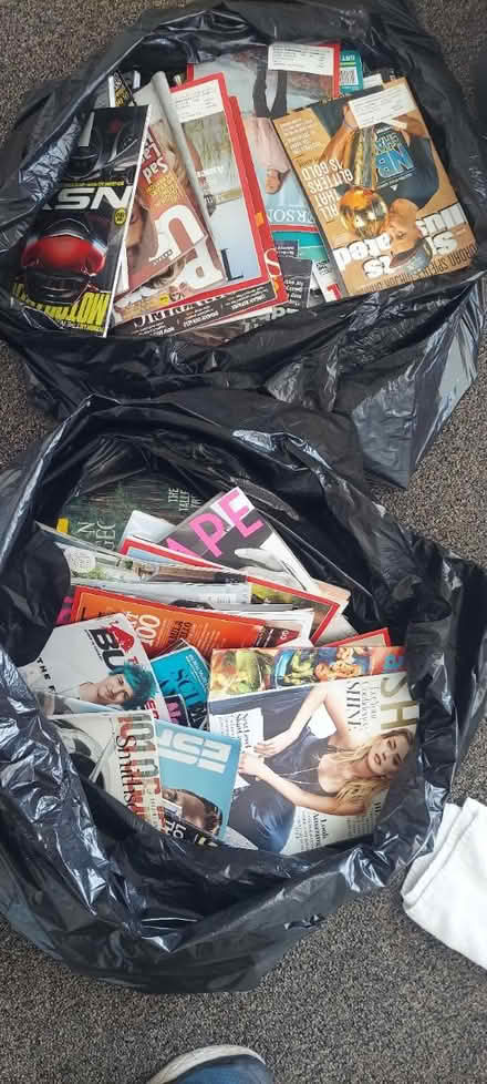 Photo of free Two trash bags full of magazines (Marin) #3