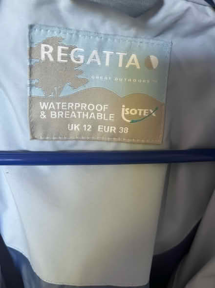 Photo of free Blue regatta raincoat size 12 (Keighley) #2