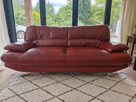Photo of free 3 seater red couch (OX44 Garsington) #1