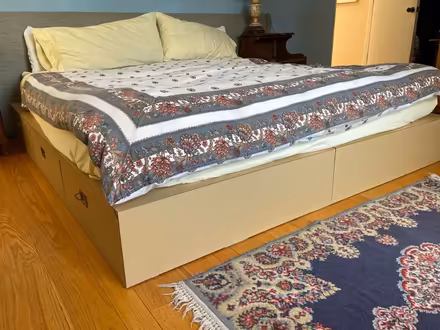 Photo of free King-size bed platform with drawers (West Menlo) #1