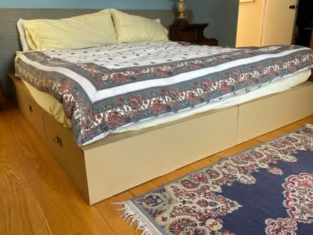 Photo of free King-size bed platform with drawers (West Menlo) #1
