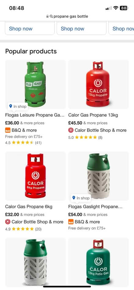 Photo of Propane gas bottle (6/13kg) (Greystoke CA11) #1