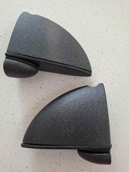 Photo of free glass shelf brackets - grey (2 sets) (Panshanger AL7) #2